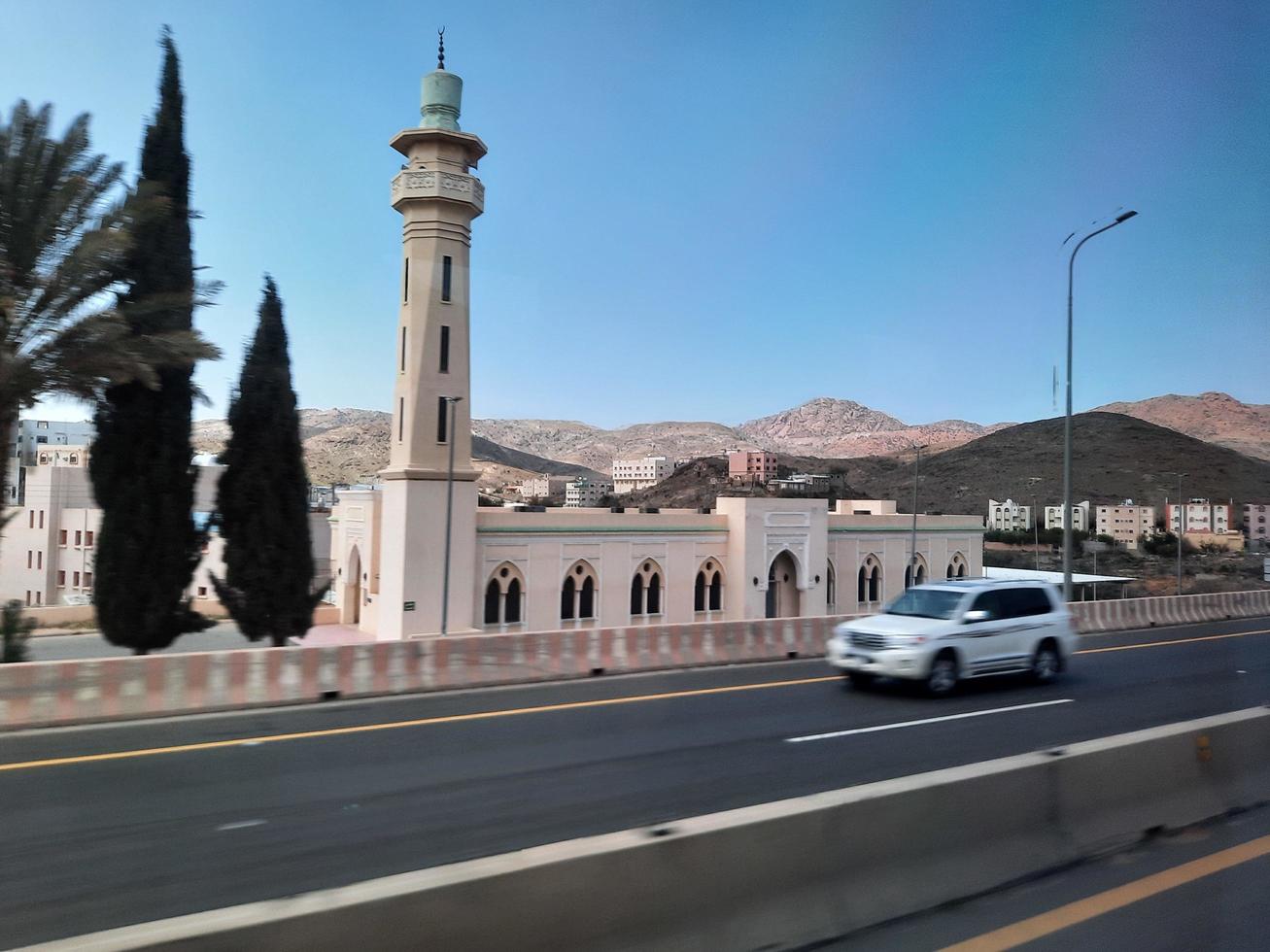 Taif, Saudi Arabia, March 2023 -  A beautiful view of mosques in the city of Taif, Saudi Arabia. photo