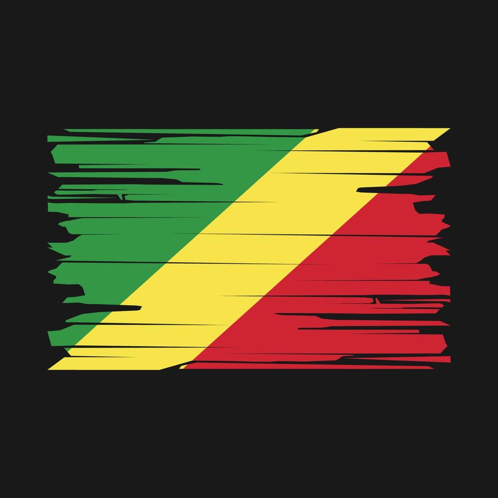 Congo Flag Brush Vector