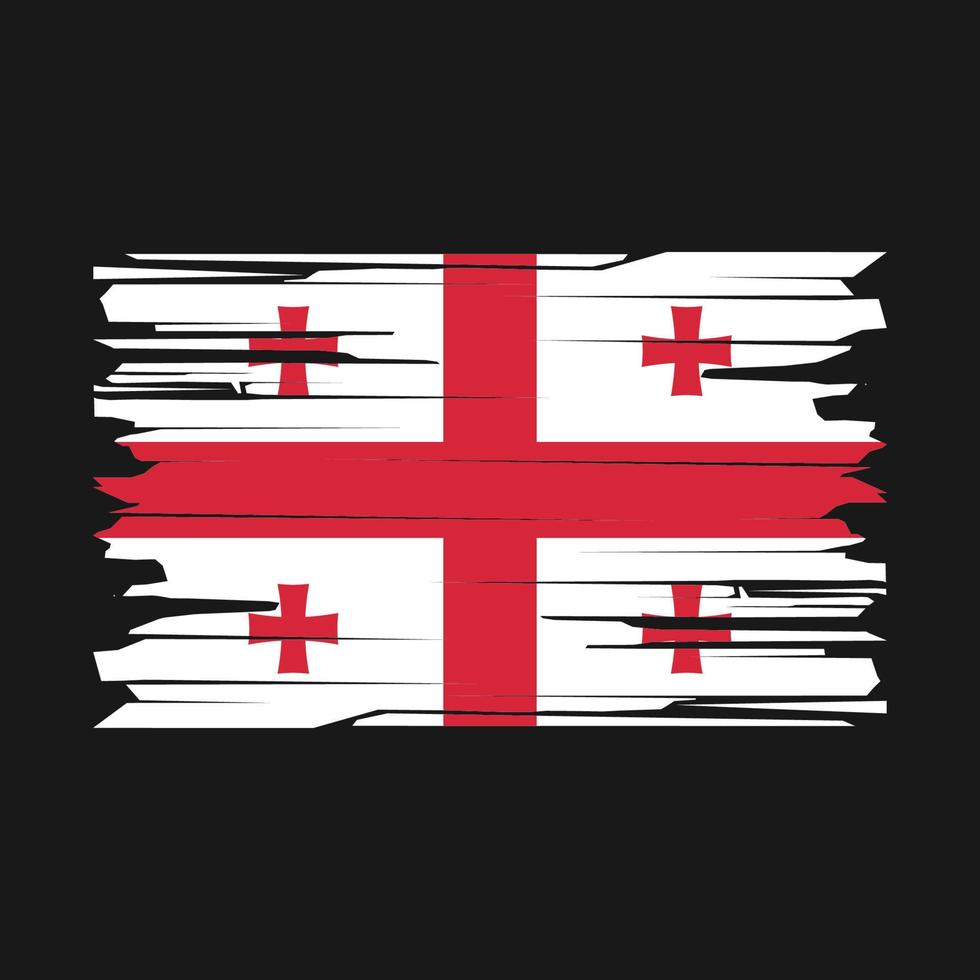 Georgia Flag Brush Vector