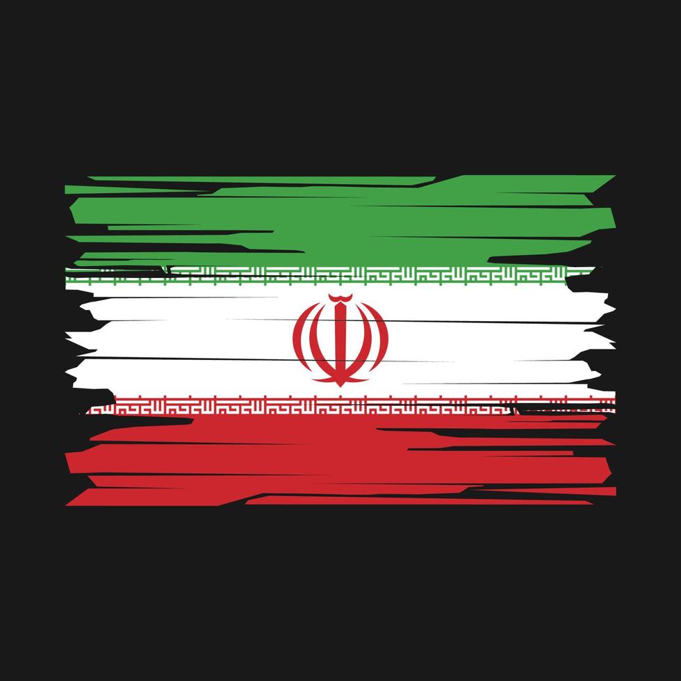 Iran Flag Brush Vector