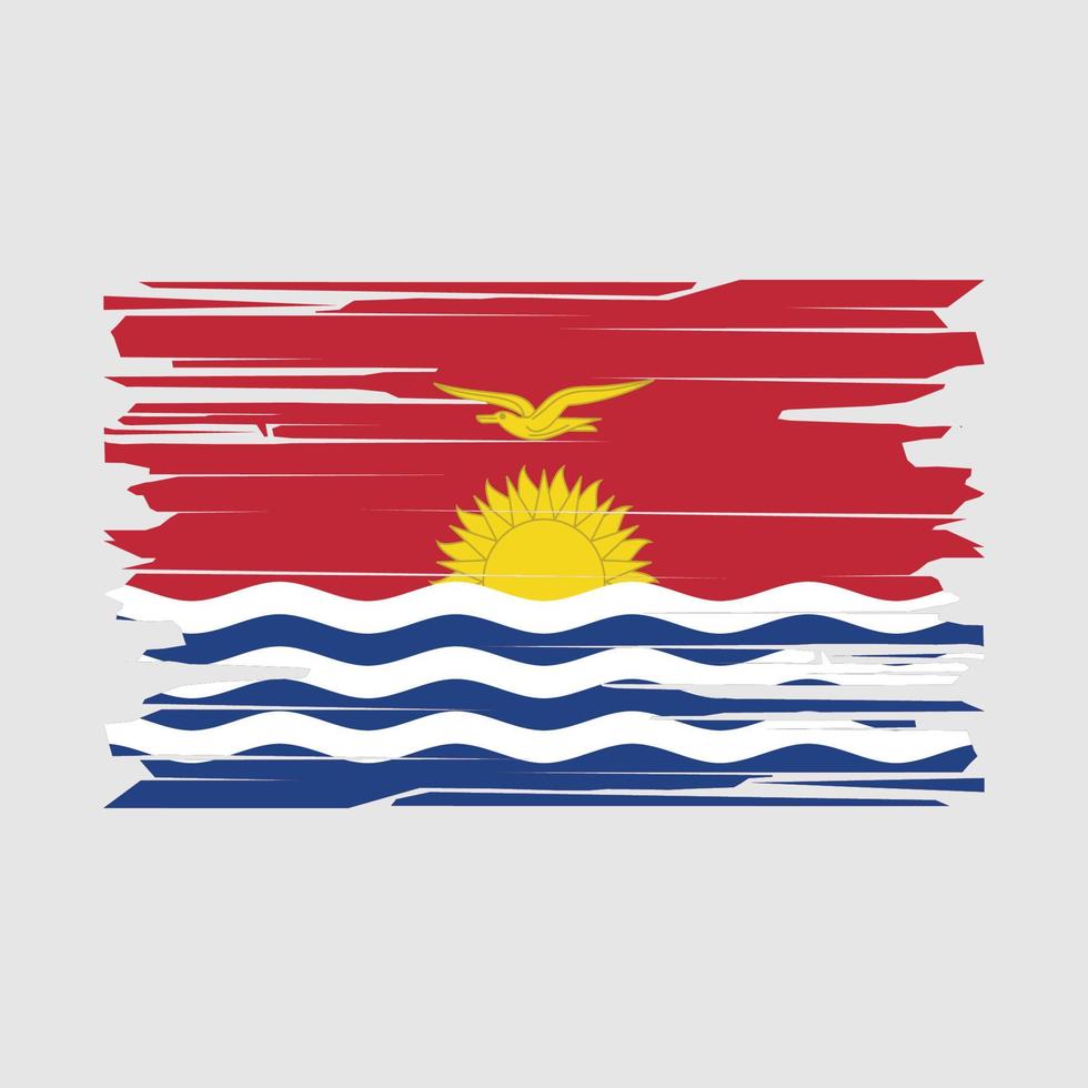 vector de pincel de bandera de kiribati