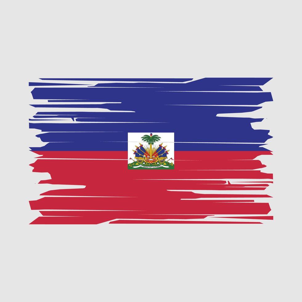 vector de pincel de bandera de haití