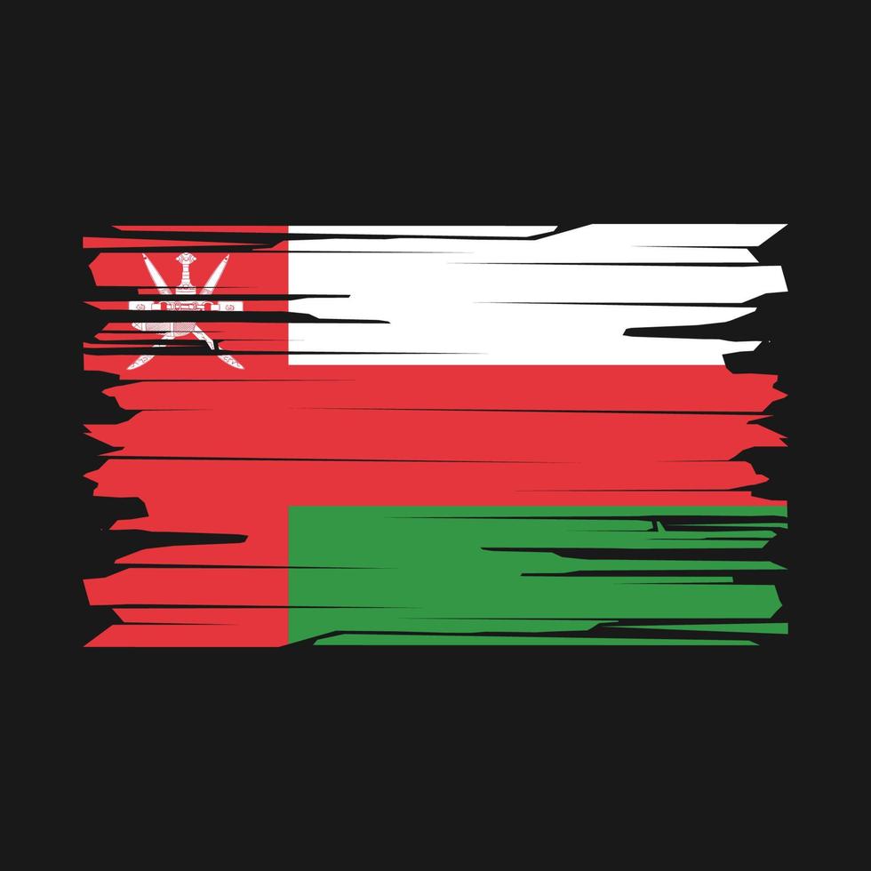 Oman Flag Brush Vector
