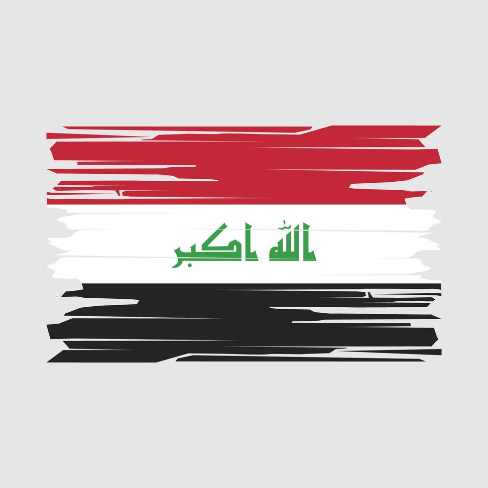 Iraq Flag Brush Vector