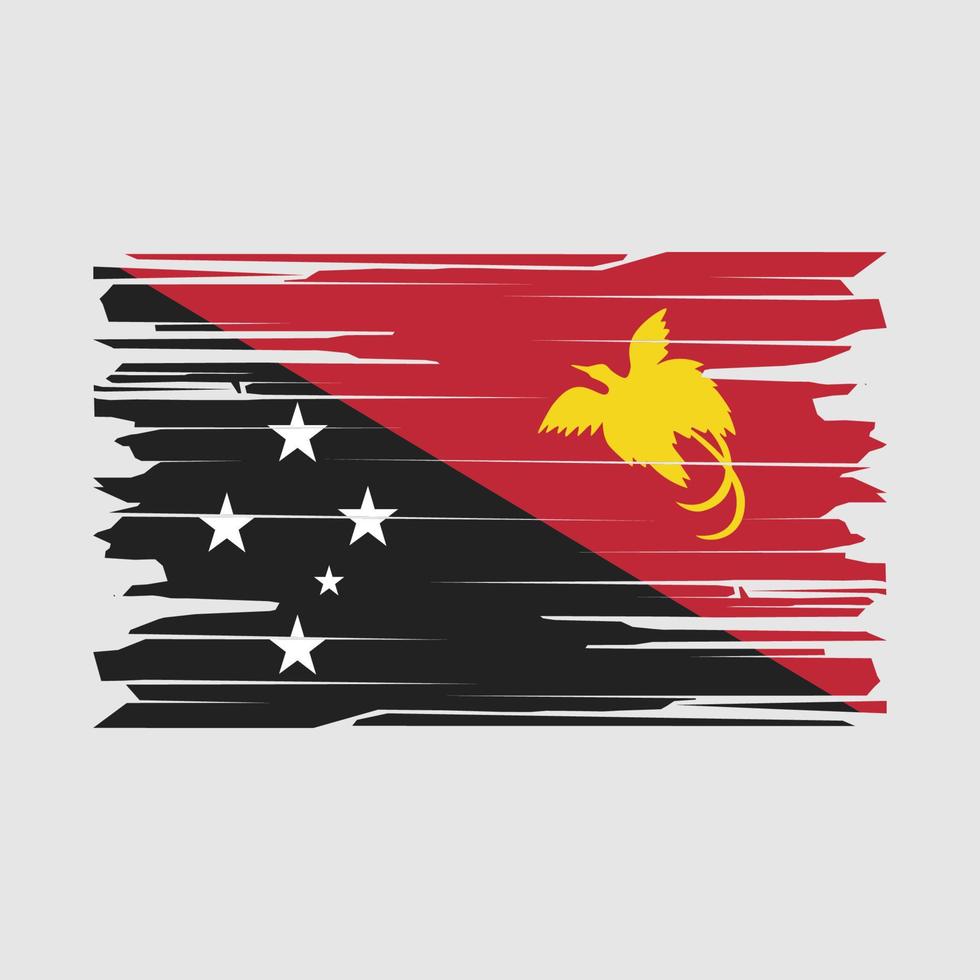 Papua Flag Brush Vector