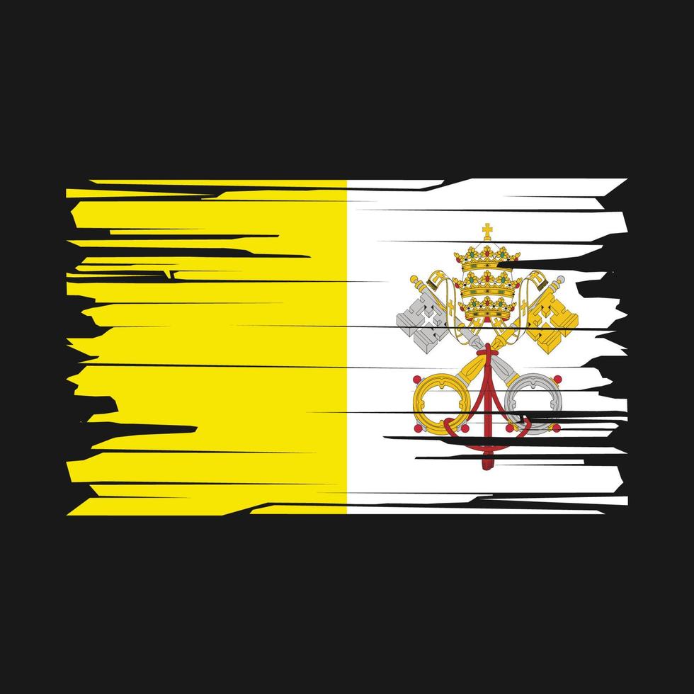 Vatican Flag Brush Vector