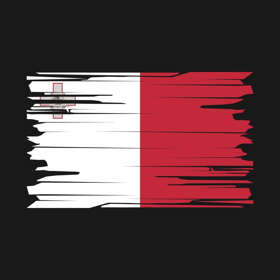 vector de pincel de bandera de malta