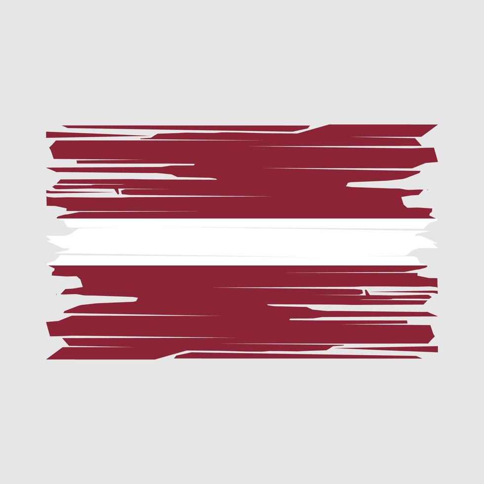 Latvia Flag Brush Vector