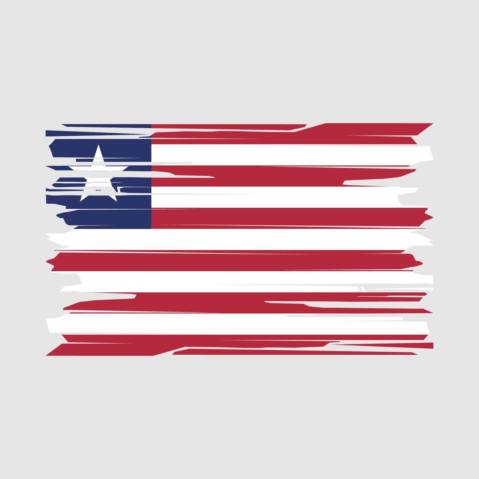 Liberia Flag Brush Vector