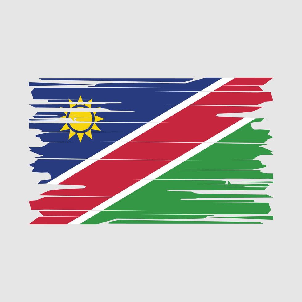 vector de pincel de bandera de namibia