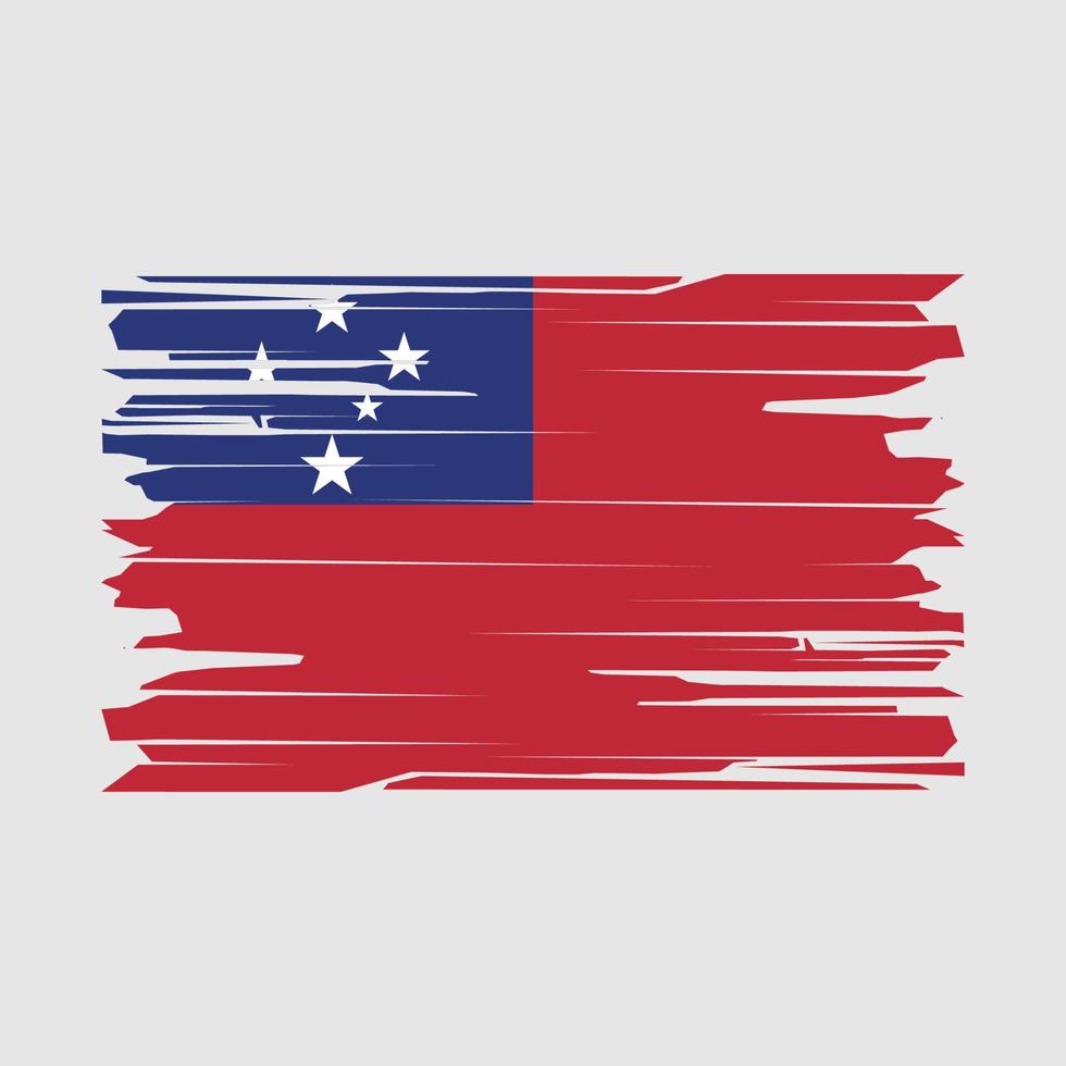 Samoa Flag Brush Vector