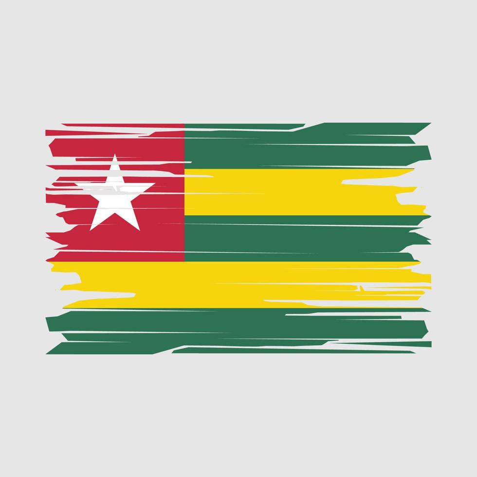 Togo Flag Brush Vector