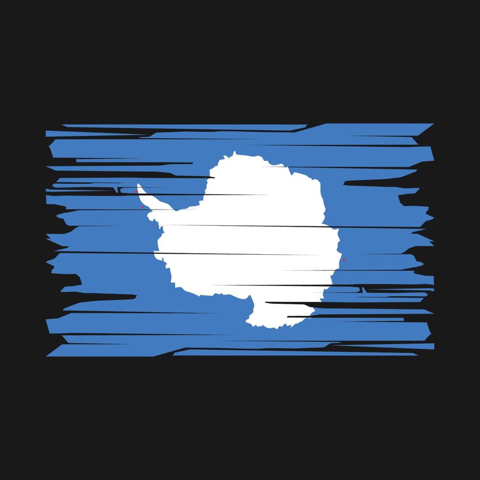 Antarctica Flag Brush Vector