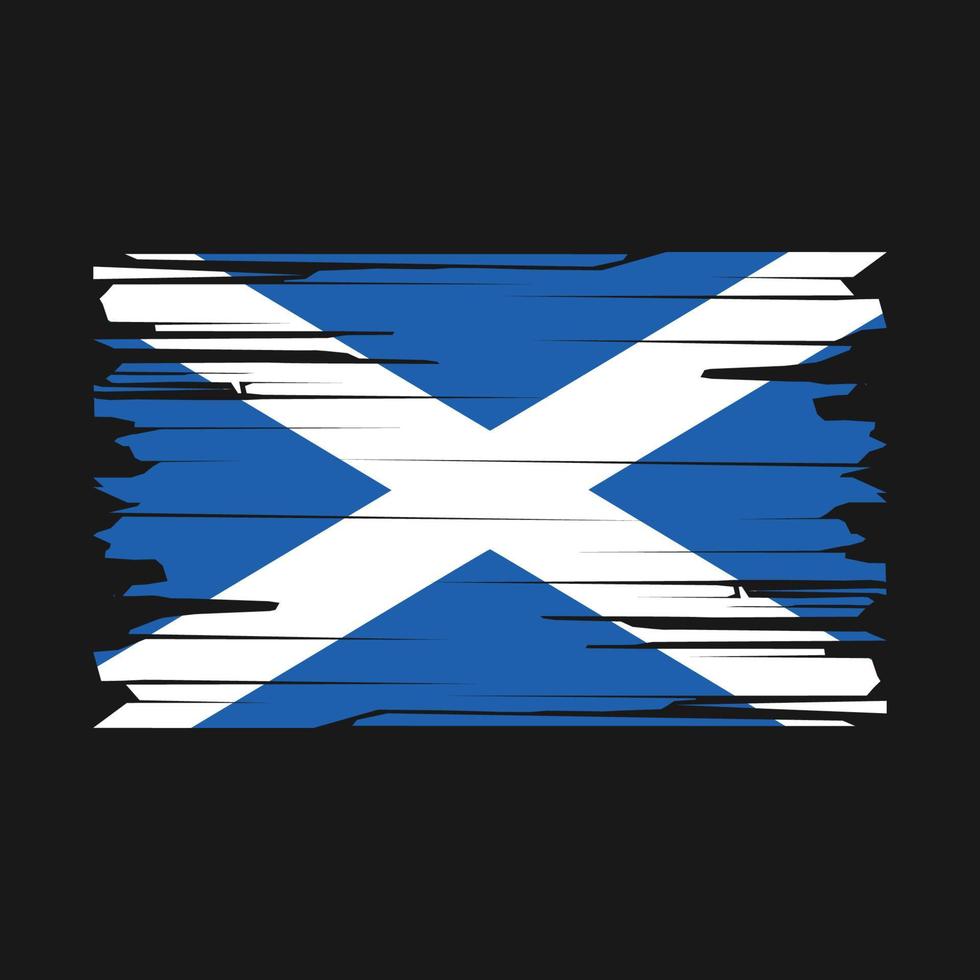 Scotland Flag Brush Vector