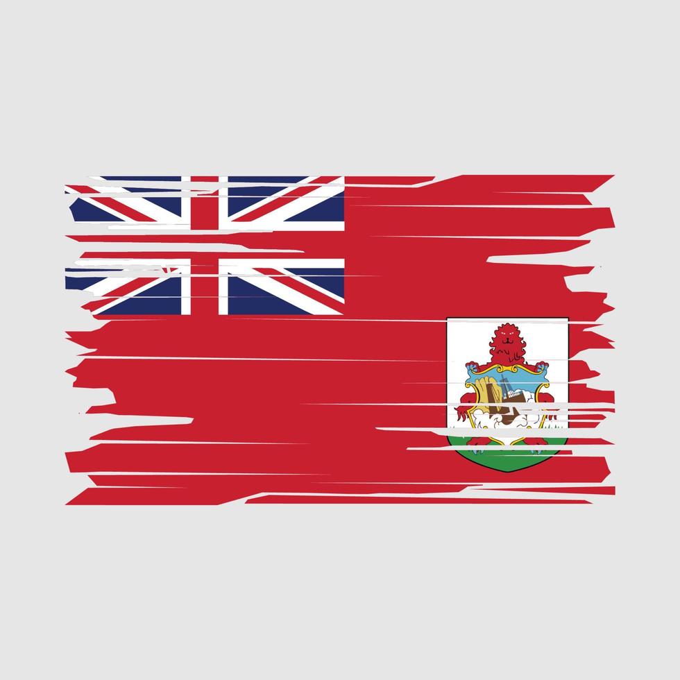 vector de pincel de bandera de Bermudas