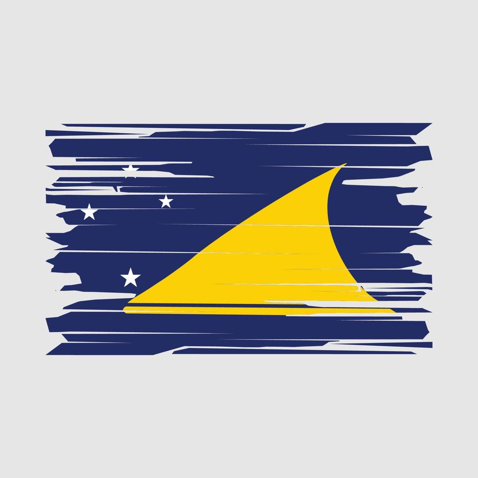 vector de pincel de bandera de tokelau