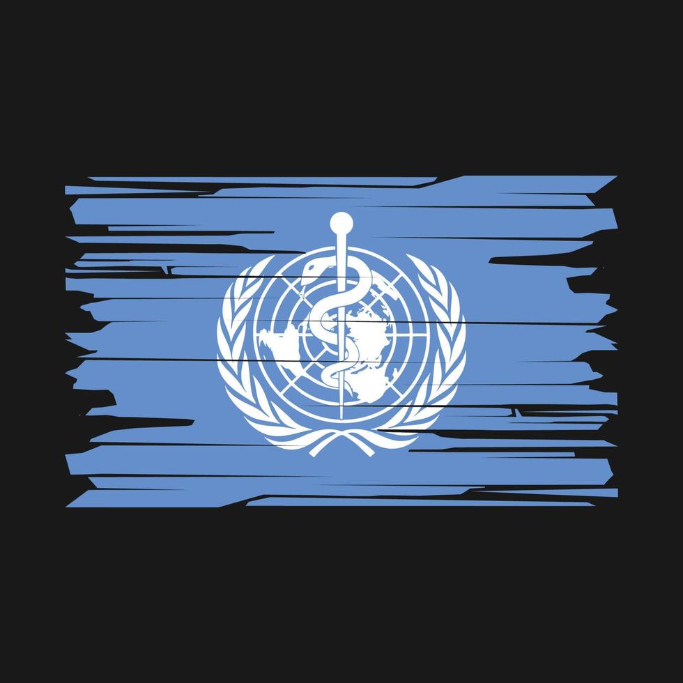 WHO Flag Brush Vector