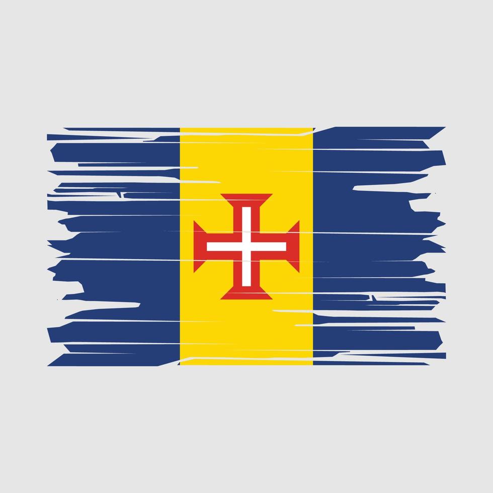 Madeira Flag Brush Vector