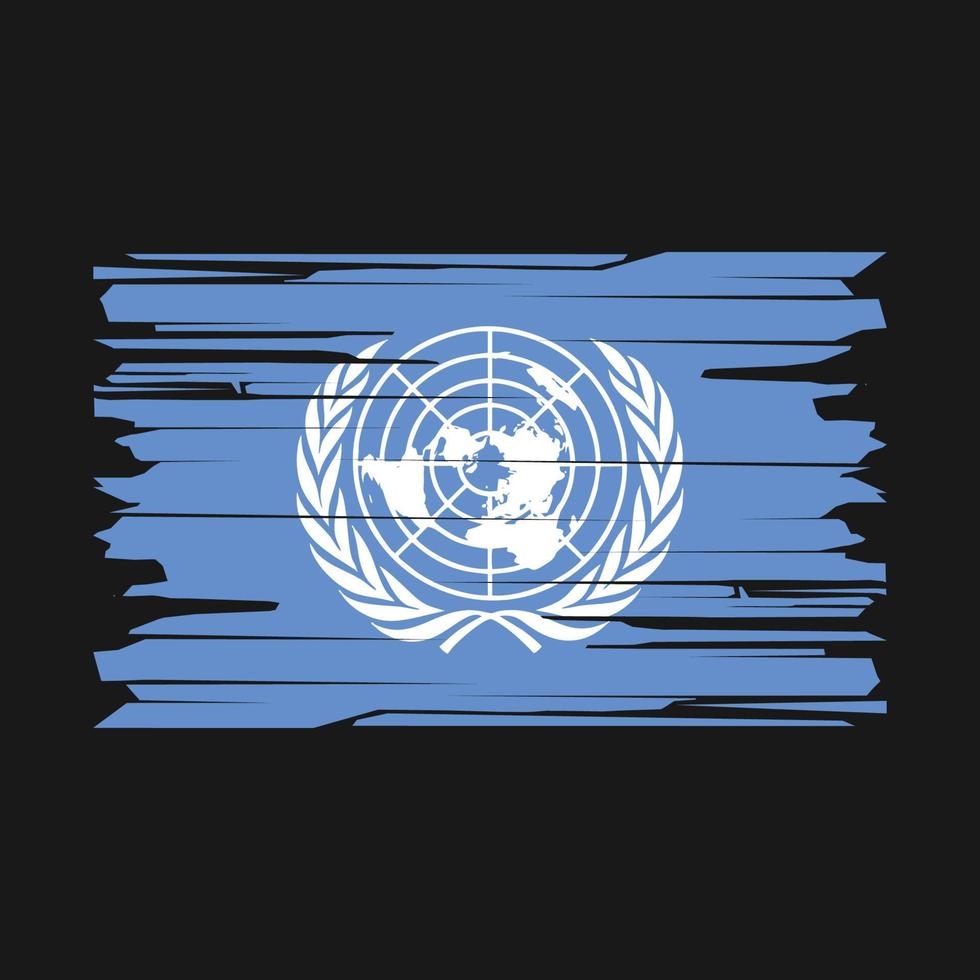 United Nations Flag Brush Vector