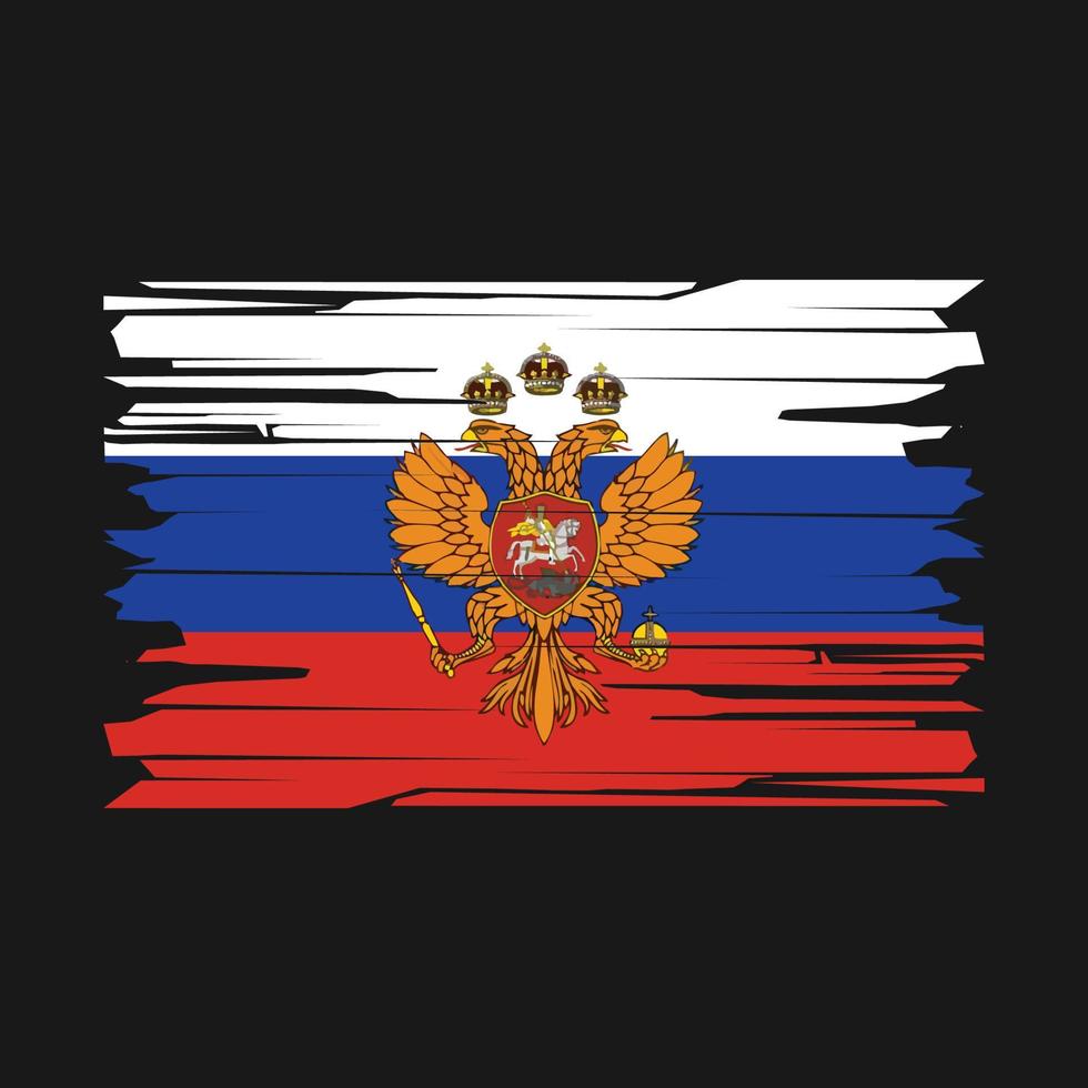Russia Flag Brush Vector