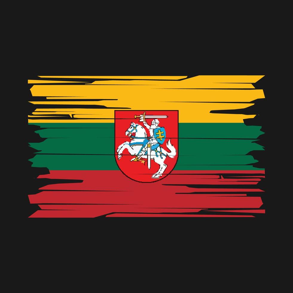 Lithuania Flag Brush Vector