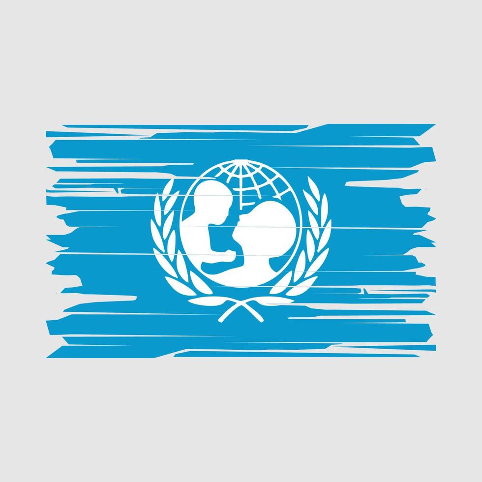 vector de pincel de bandera de unicef