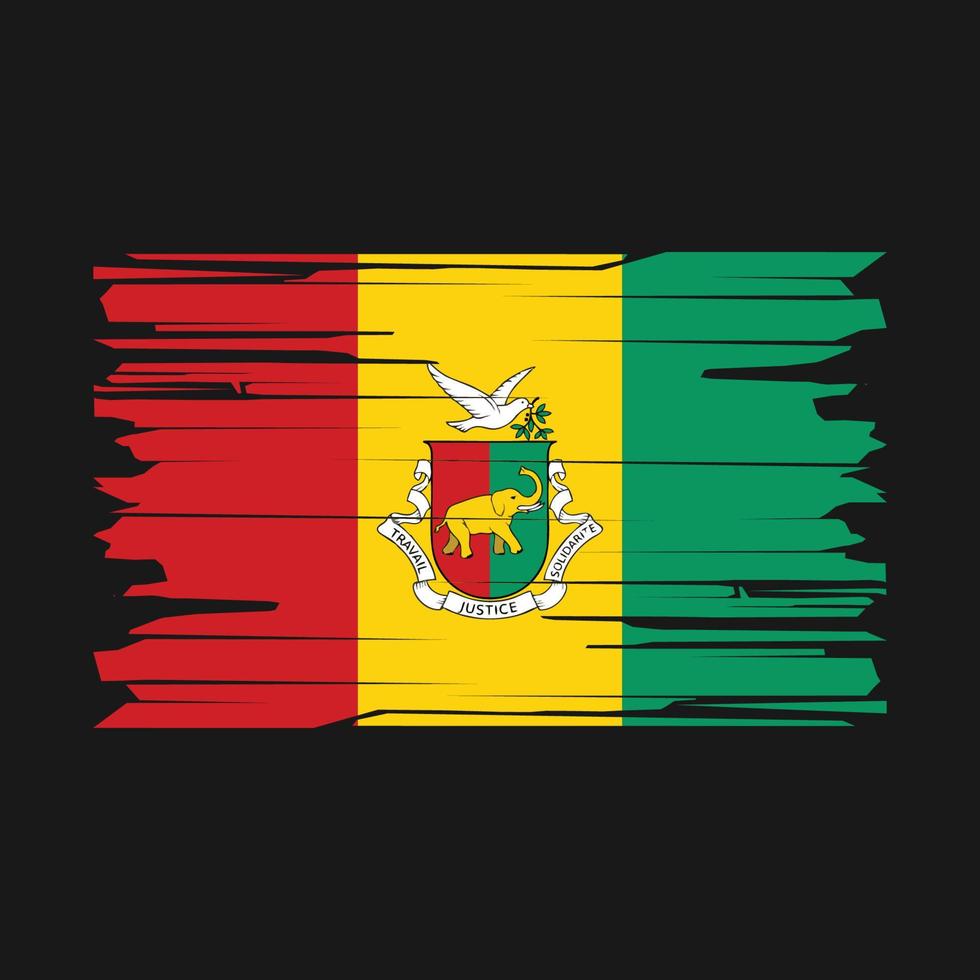 Guinea Flag Brush Vector