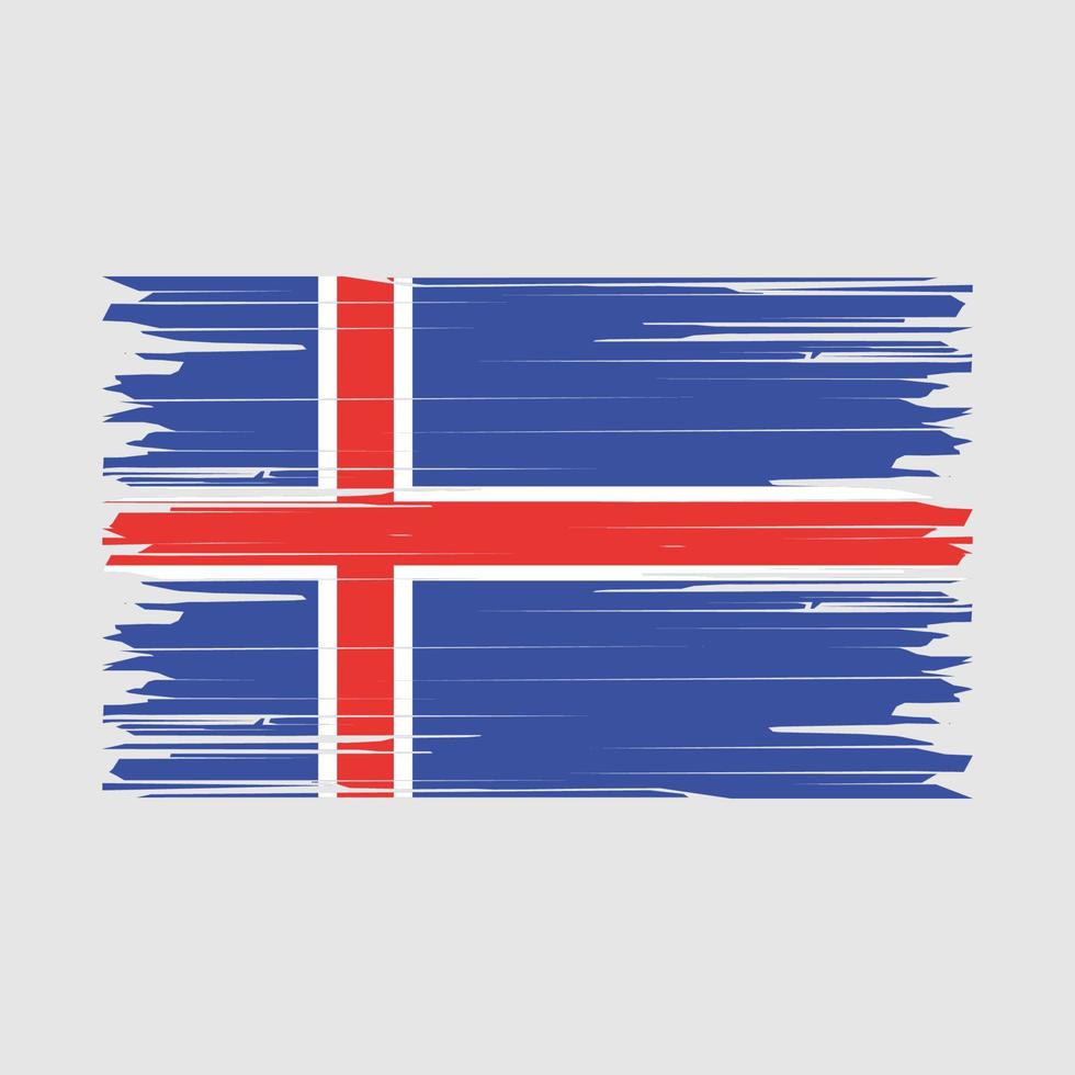 Iceland Flag Brush vector