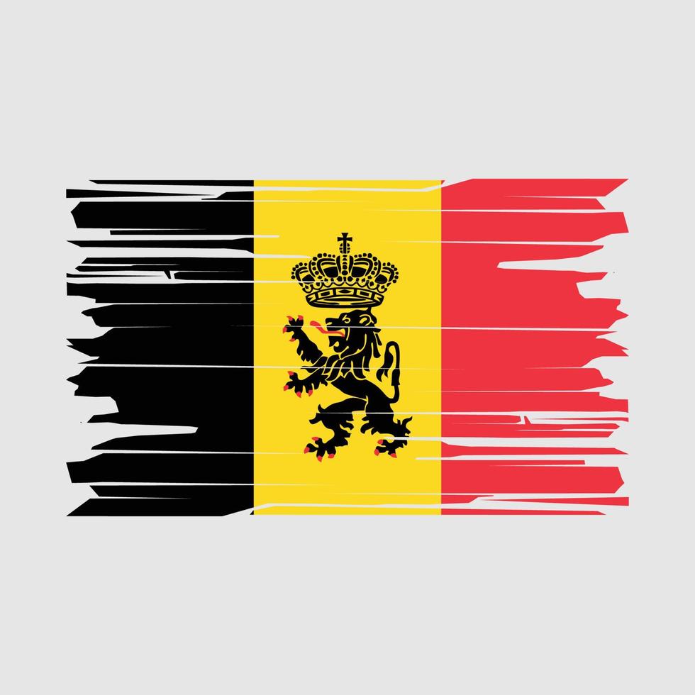 Belgium Flag Brush Vector