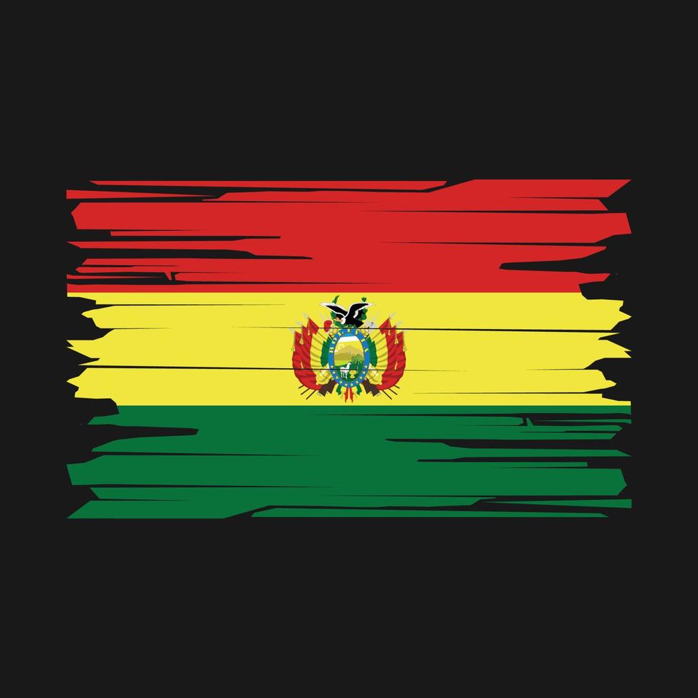 vector de pincel de bandera de bolivia