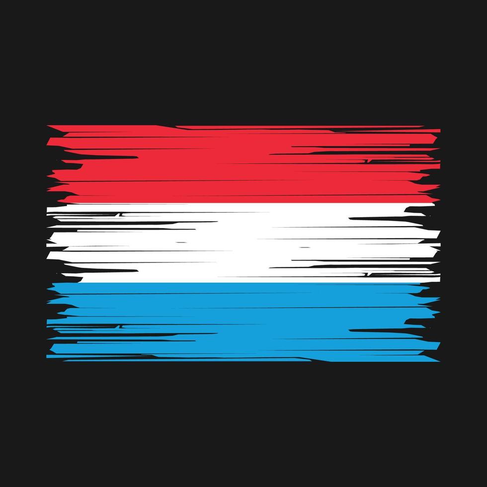 Luxembourg Flag Brush vector