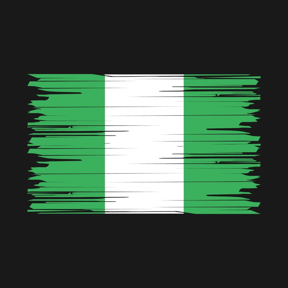 Nigeria Flag Brush vector