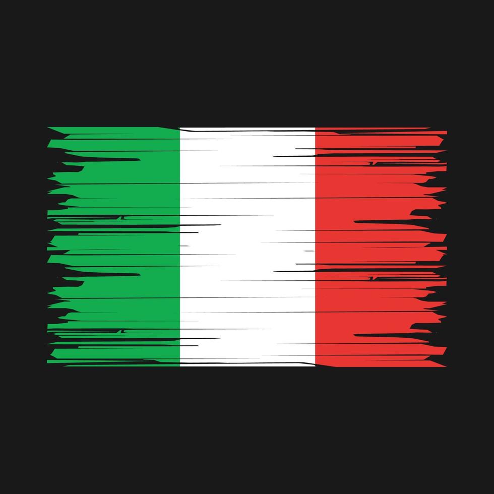 cepillo de bandera de italia vector