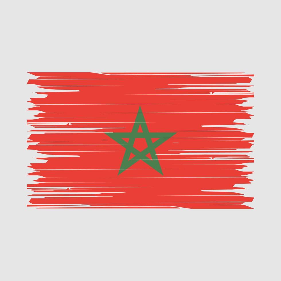 cepillo de la bandera de marruecos vector