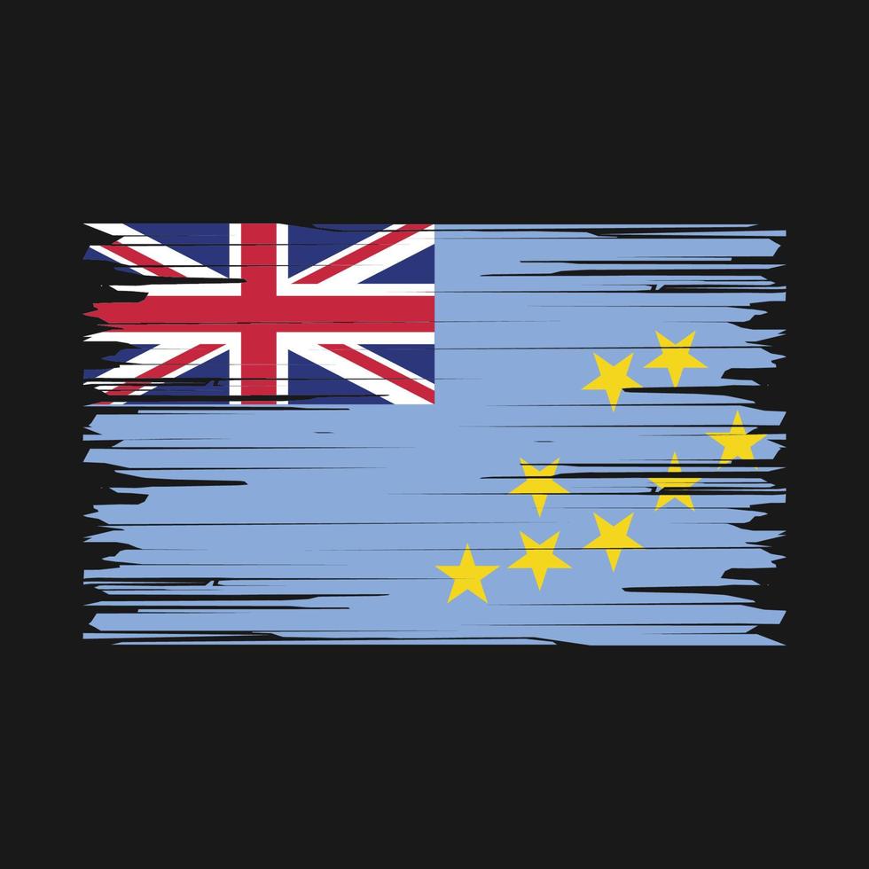Tuvalu Flag Brush vector