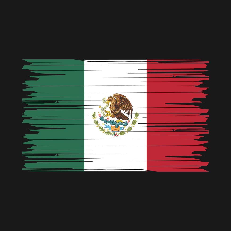 Mexico Flag Brush vector