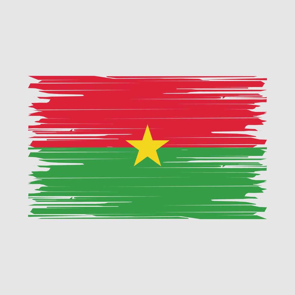 cepillo de bandera de burkina faso vector