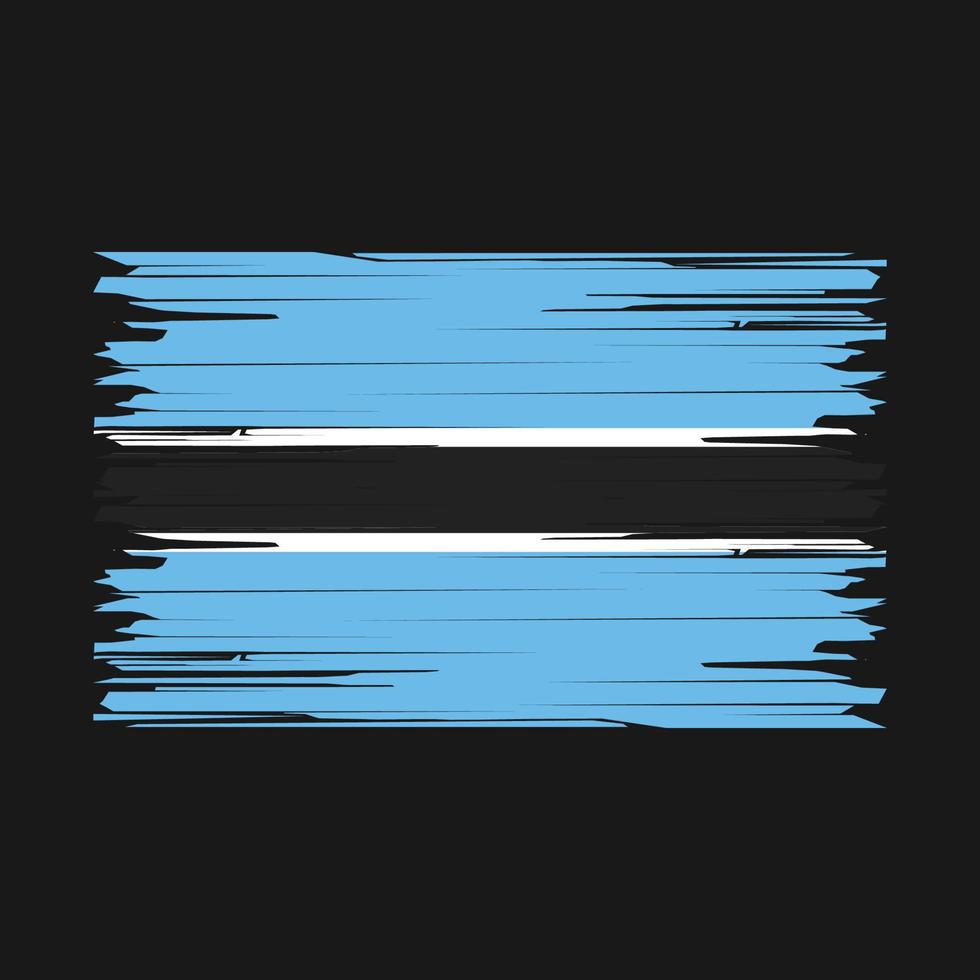 Botswana Flag Brush vector