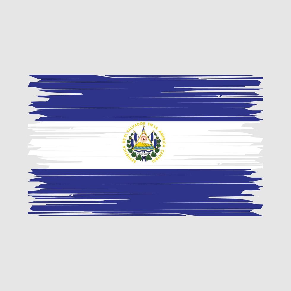 El Salvador Flag Brush vector