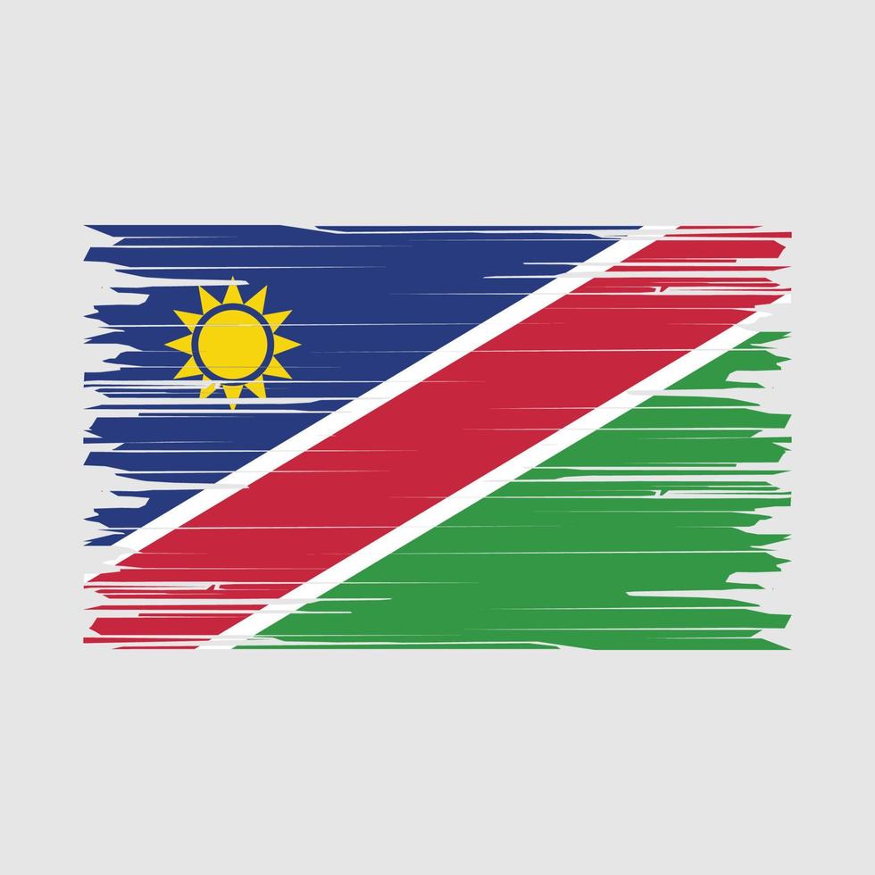 cepillo de bandera de namibia vector