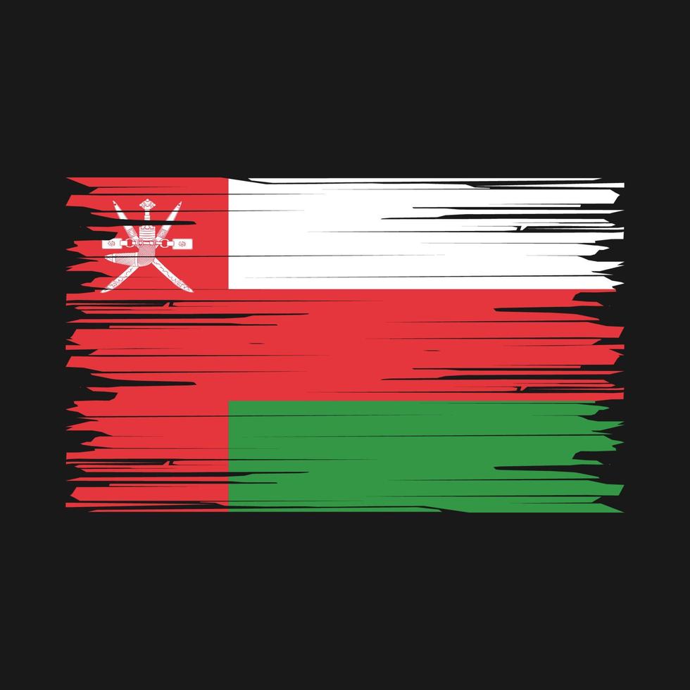 Oman Flag Brush vector