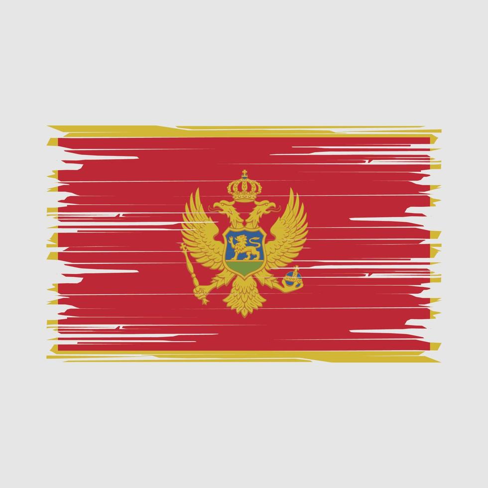 Montenegro Flag Brush vector