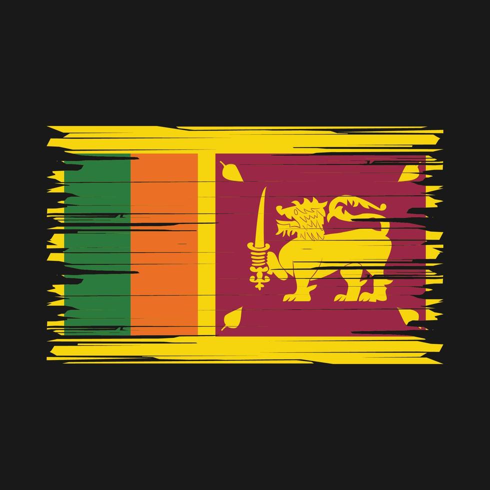 Sri Lanka Flag Brush vector