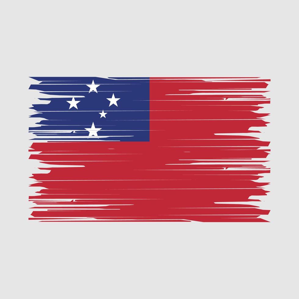Samoa Flag Brush vector