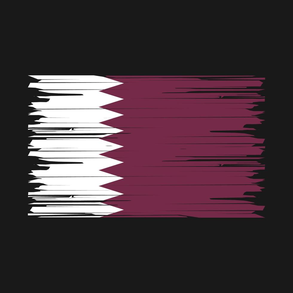 cepillo de la bandera de qatar vector