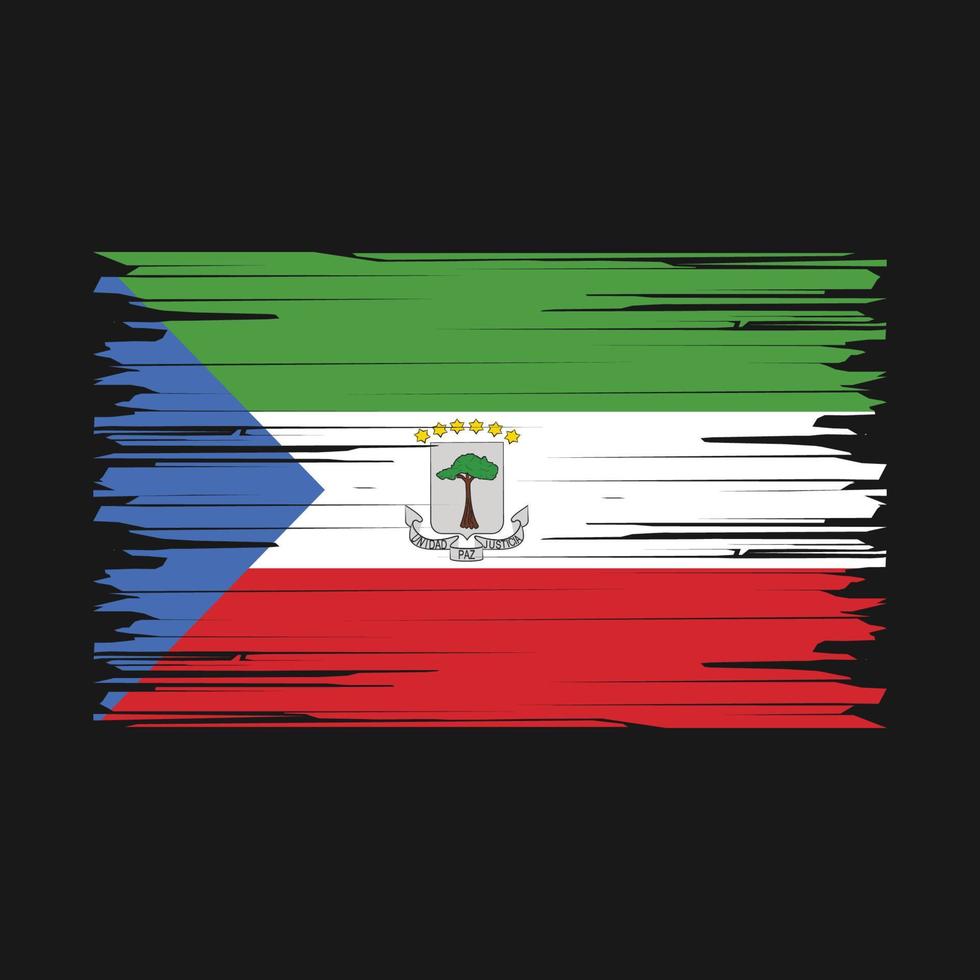 Equatorial Guinea Flag Brush vector