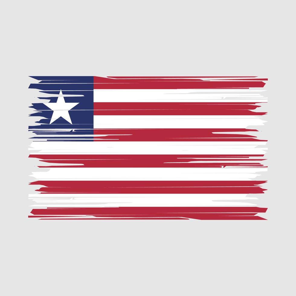 Liberia Flag Brush vector