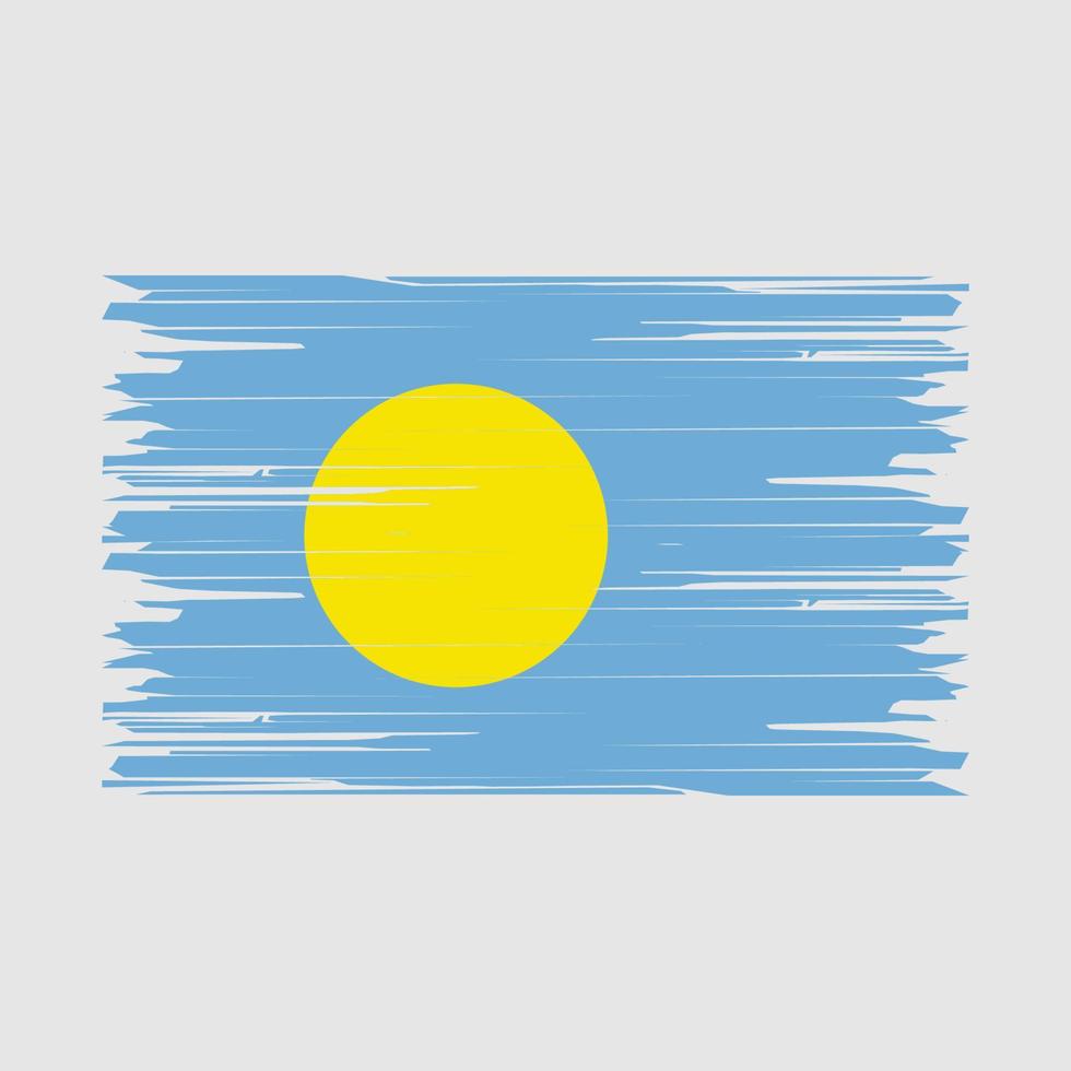 Palau Flag Brush vector