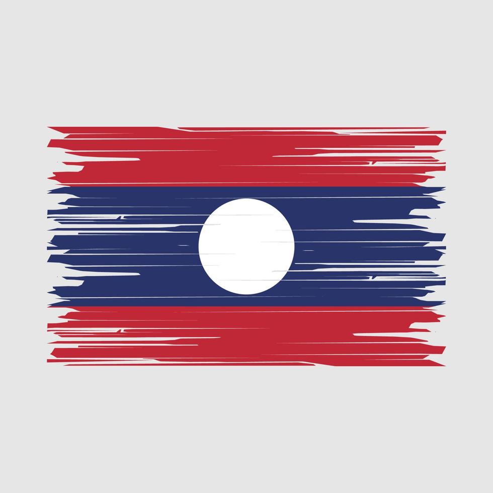 Laos Flag Brush vector