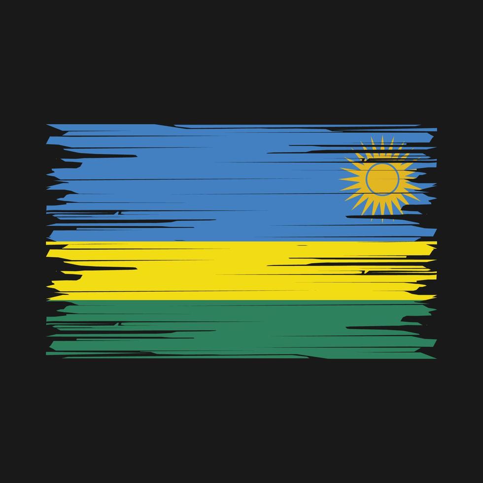 Rwanda Flag Brush vector